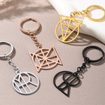 Personlig Namn Logo Monogram Charm Nyckelring Unik Jubileum Födelsedagspresent för Kvinna Man