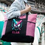 Personalised Drip Baseball Large Oxford Tote Bag with Text and Mesh Pockets Sports Essential Game Day Gift for Baseball Players
