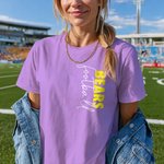 Personalised Multicolour Faux Glitter Football T-shirt Sweatshirt Hoodie with Name and Number Game Day Birthday Gift for Family