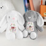 Personalisierte Ich bin freundlich intelligente mutige geliebte Cartoon Kind Charakter niedlich Plüschhase Spielzeug mit Namen Ostern Kindertag zurück zu Schule Geschenk für Jungen Mädchen