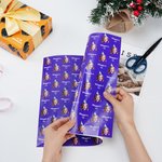 Personalisierte lustiges Gesicht Foto Multicolor Geschenkpapier mit Text Weihnachten Geburtstag Urlaub Favorit Verpackung für Familie Freunde