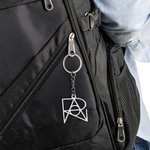 Personlig Namn Logo Monogram Charm Nyckelring Unik Jubileum Födelsedagspresent för Kvinna Man