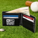Personalised Baseball Element Monogrammed Foldable Wallet Portable Daily Use Birthday Gift for Men