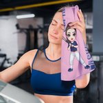 Gepersonaliseerde basketbal Cartoon Karakter Super Absorberende Wafel Sport Handdoek met Naam en Monogram Team Spel Verjaardagscadeau voor sportliefhebber