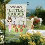 Bandiera da giardino personalizzata con 1-8 nomi Decorazione da giardino Festa della mamma Regalo per la mamma e il papà