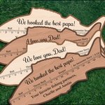 Personalisierte Fisch geformt Basswood Lineal mit Text Angeln Zubehör lustig Vatertag Geburtstagsgeschenk für Papa