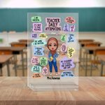Spersonalizowana tabliczka akrylowa z imieniem i nazwiskiem dla nauczyciela na Dzień Nauczyciela Prezent urodzinowy dla nauczyciela