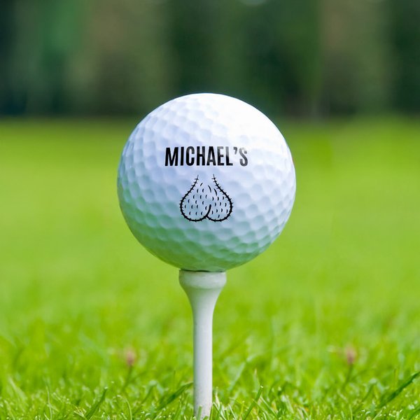 Personalised Funny Furry Body Part Golf Ball with Name Bachelor Party Joke Theme Club Birthday Gift for Men Golf Lovers