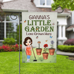 Bandiera da giardino personalizzata con 1-8 nomi Decorazione da giardino Festa della mamma Regalo per la mamma e il papà