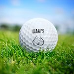 Personalized Funny Furry Body Part Golf Ball with Name Bachelor Party Joke Theme Club Birthday Gift for Men Golf Lovers