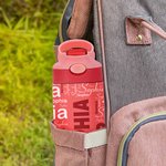 Borraccia da 350 ml personalizzata con nome cannuccia in silicone e coperchio antigoccia regalo per il ritorno a scuola per bambini
