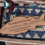 Personalisierte Fisch geformt Basswood Lineal mit Text Angeln Zubehör lustig Vatertag Geburtstagsgeschenk für Papa