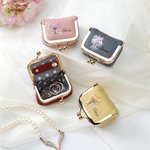 Gepersonaliseerde Geboorte Bloemen Boeket Vintage Mini Lederen Sieraden Doos met Naam en Kiss Lock Travel Essential Verjaardag Bruidsmeisje Gift voor vrouwen