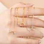 Collana personalizzata in argento sterling con costellazione di zirconi, gioielli di astronomia, regalo di compleanno e festa della mamma per le donne