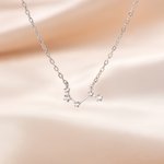 Collana personalizzata in argento sterling con costellazione di zirconi, gioielli di astronomia, regalo di compleanno e festa della mamma per le donne