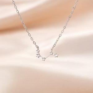 Collana personalizzata in argento sterling con costellazione di zirconi, gioielli di astronomia, regalo di compleanno e festa della mamma per le donne