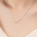 Collana personalizzata in argento sterling con costellazione di zirconi, gioielli di astronomia, regalo di compleanno e festa della mamma per le donne