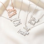 Gepersonaliseerde Hart Paw Print Oneindigheid Hanger Halsketting met Dubbele Namen Sierlijke Sieraden Verjaardag Verjaardagscadeau voor Vrouwen Paar