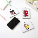Henkilökohtainen Kynä Apple PU Nahka ID Badge haltija Initial ja nimi Takaisin kouluun Opettajan päivä arvostus lahja opettajalle