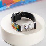 Personalized Medical Alert Bracelet with Engraved Name Autism Awareness Bracelet Back to School Birthday Gift for Kid Adult