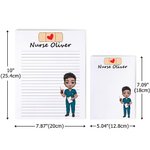 Personalised Love Band-Aid Cartoon Character Notepad with Name Stationery Supplies Nurses Day Birthday Gift for Nurses Doctors
