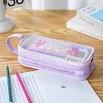 Personalized Cute Large Mesh Pencil Case With Two Compartments and Name School Supplies Back to School Gift for Boys Girls