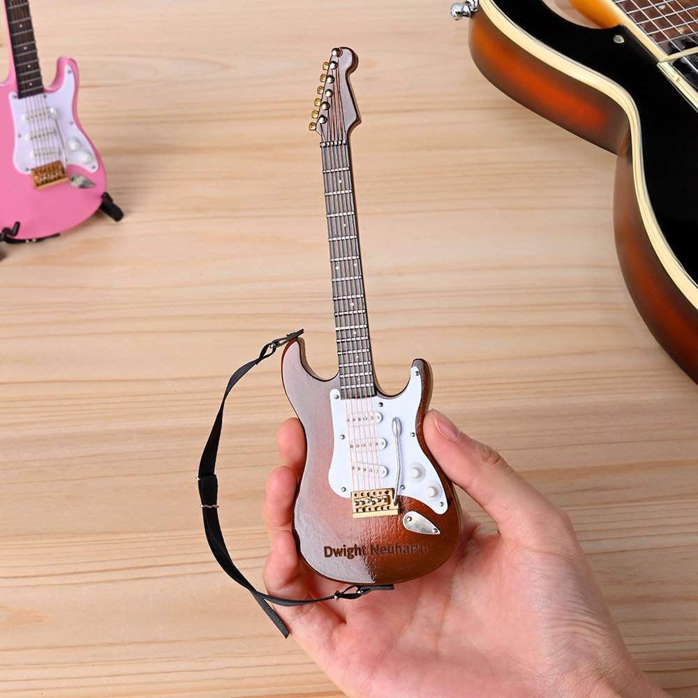 Personalized Multicolour Mini Guitar with Strap Display Ornament with Engraved Name Case Home Decor Birthday Gift for Guitarist Music Lover 6