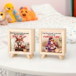 Personalisierte Freches Gesicht mürrische Tiere Holz klar Spardose Sparschwein mit Namen Schreibtisch Dekor Geburtstag Kindertag Geschenk für Kinder