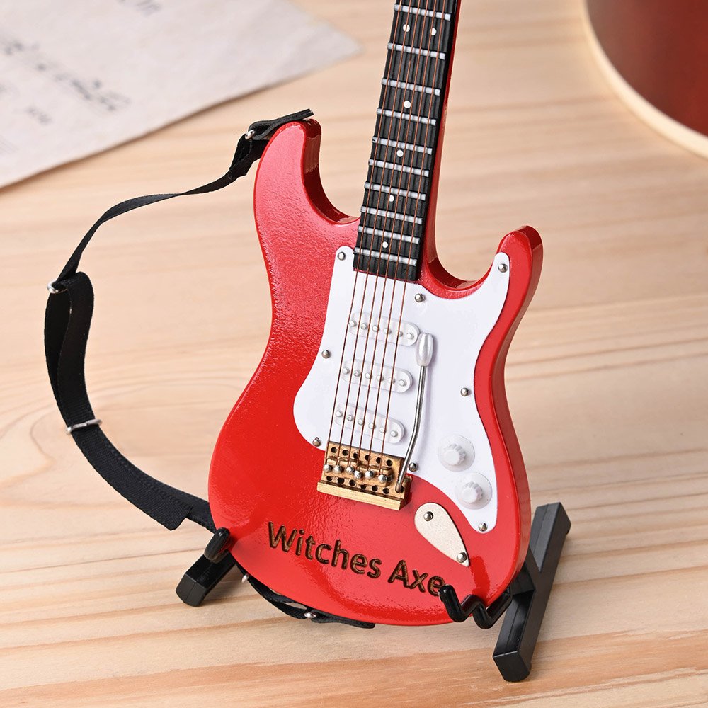 Personalized Multicolour Mini Guitar with Strap Display Ornament with Engraved Name Case Home Decor Birthday Gift for Guitarist Music Lover 7