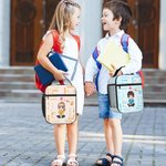 Spersonalizowana izolowana torba na lunch z imieniem i nazwiskiem Przenośny niezbędnik kempingowy Powrót do szkoły Prezent urodzinowy dla chłopców i dziewczynek