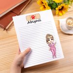 Personalised Love Band-Aid Cartoon Character Notepad with Name Stationery Supplies Nurses Day Birthday Gift for Nurses Doctors