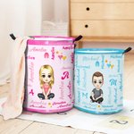 Cesto para la ropa sucia con nombre y asa Personalizado Personaje de dibujos animados Nube de palabras Impermeable Regalo de cumpleaños para niños 6