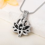 Flor de loto personalizada con mini urna de cenizas Collar de cremación Regalo conmemorativo de simpatía por la pérdida de un ser querido