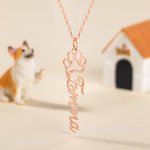 Personalisierte niedlichen Hund Pfote Halskette mit Namen zierlichen Schmuck Jahrestag Geburtstag Geschenk für Frauen Tierliebhaber