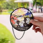 Personalized Dog Silhouette Stained Glass Suncatcher Ornament Home Decor Dog Loss Memorial Gift for Dog Lover