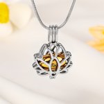 Flor de loto personalizada con mini urna de cenizas Collar de cremación Regalo conmemorativo de simpatía por la pérdida de un ser querido