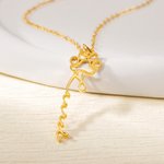 Personalisierte niedlichen Hund Pfote Halskette mit Namen zierlichen Schmuck Jahrestag Geburtstag Geschenk für Frauen Tierliebhaber