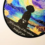 Personalized Dog Silhouette Stained Glass Suncatcher Ornament Home Decor Dog Loss Memorial Gift for Dog Lover