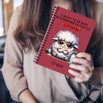Personalised Funny Lion Zebra Grumpy Animals A5 Spiral Notebook with Name Recording Accessories Birthday Gift for Kids Family Friends