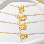 Gepersonaliseerde Hart Paw Print Oneindigheid Hanger Halsketting met Dubbele Namen Sierlijke Sieraden Verjaardag Verjaardagscadeau voor Vrouwen Paar