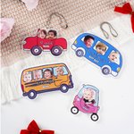 Aimant Voiture ou Réfrigérateur Personnalisé avec 1 à 4 Visage d’Enfant et Texte Cadeau Anniversaire Amusant pour Famille ou Amis