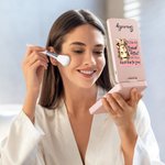 Personalized Cartoon Retro Girl Makeup Brush Set with Name and LED Mirror Travel Essentials Birthday Gift for Her
