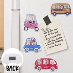 Aimant Voiture ou Réfrigérateur Personnalisé avec 1 à 4 Visage d’Enfant et Texte Cadeau Anniversaire Amusant pour Famille ou Amis