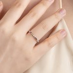 Personalizado Dainty 1-13 Familia Birthstones Sterling Silver Ring Minimalist Jewelry Mother's Day Birthday Gift for Women