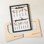 Gepersonaliseerde First Mom Now Grandma Geboorte Bloementuin Houten Plaquette Frame Teken met Kindernaam Moederdag Kerst Home Decor Cadeau voor Oma Mamma
