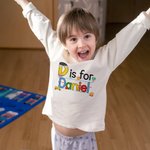 Gepersonaliseerd Schattig Potlood Apple Notitieboekje Ontwerp Initiaal Kinder T-shirt Sweatshirt met Naam Terug naar School Verjaardagscadeau voor Jongens Meisjes