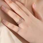 Personalizado Dainty 1-13 Familia Birthstones Sterling Silver Ring Minimalist Jewelry Mother's Day Birthday Gift for Women
