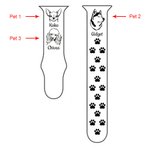 Personalized 1 - 3 Dogs and Paws Silicone Apple Watch Band with Engraved Name Birthday Anniversary Gift for Dog Lovers