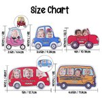 Aimant Voiture ou Réfrigérateur Personnalisé avec 1 à 4 Visage d’Enfant et Texte Cadeau Anniversaire Amusant pour Famille ou Amis