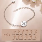 Bracciale personalizzato in ottone e argento con nome inciso per lei Donna Mamma Nonna Fidanzata